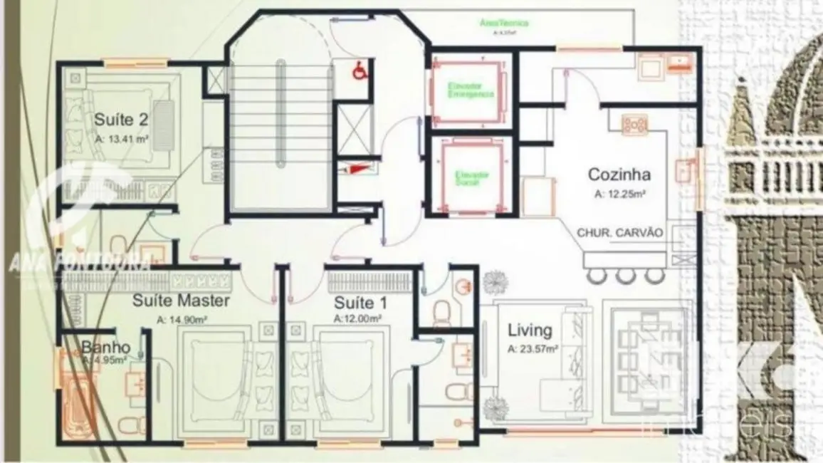 Foto 2 de Apartamento com 3 quartos à venda, 112m2 em Pioneiros, Balneario Camboriu - SC