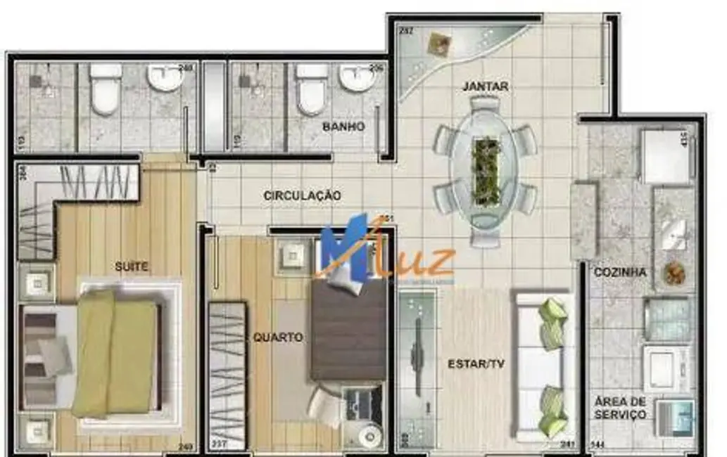 Apartamento com 2 quartos à venda, 60m2 em Granja dos Cavaleiros, Macae - RJ - imagem 3 Foto 3 de Apartamento com 2 quartos à venda, 60m2 em Granja dos Cavaleiros, Macae - RJ