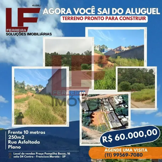 Terreno / Lote à venda, 250m2 em Jardim São João, Francisco Morato - SP - imagem 2 Foto 2 de Terreno / Lote à venda, 250m2 em Jardim São João, Francisco Morato - SP