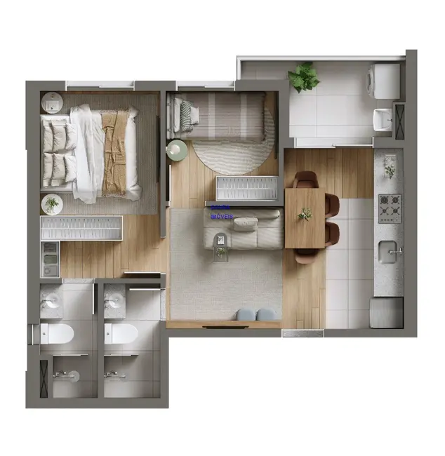 Foto 8 de Apartamento com 2 quartos à venda, 27m2 em Novo Mundo, Curitiba - PR