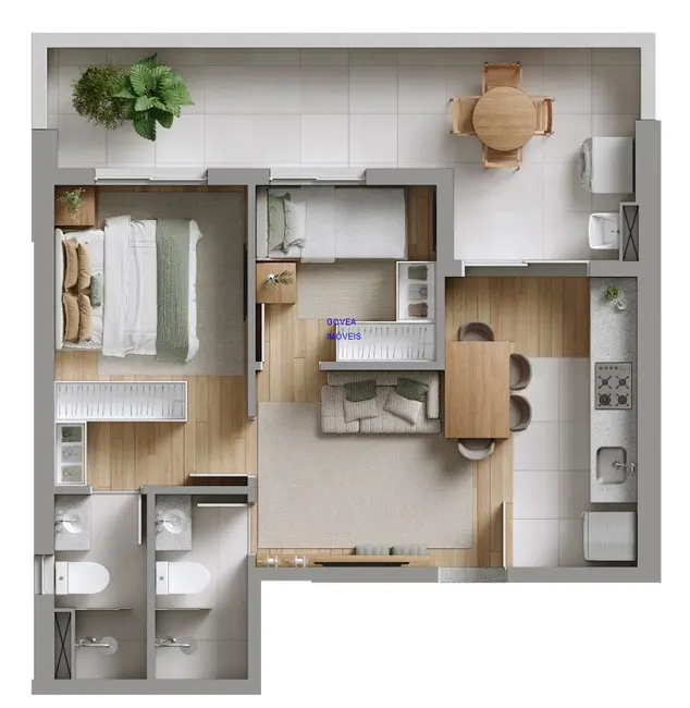 Foto 5 de Apartamento com 2 quartos à venda, 27m2 em Novo Mundo, Curitiba - PR