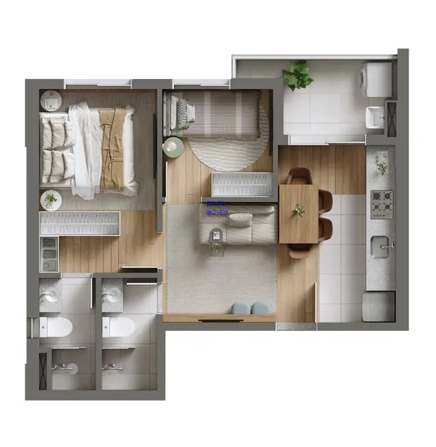 Foto 9 de Apartamento com 2 quartos à venda, 27m2 em Novo Mundo, Curitiba - PR
