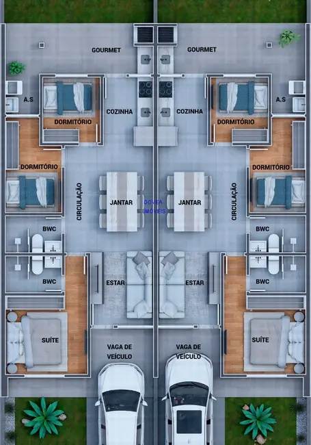 Casa com 3 quartos à venda, 74m2 em Iguaçu, Fazenda Rio Grande - PR - imagem 9 Foto 9 de Casa com 3 quartos à venda, 74m2 em Iguaçu, Fazenda Rio Grande - PR