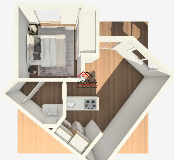 Apartamento com 1 quarto à venda, 43m2 em São Paulo - SP - imagem 3 Foto 3 de Apartamento com 1 quarto à venda, 43m2 em São Paulo - SP