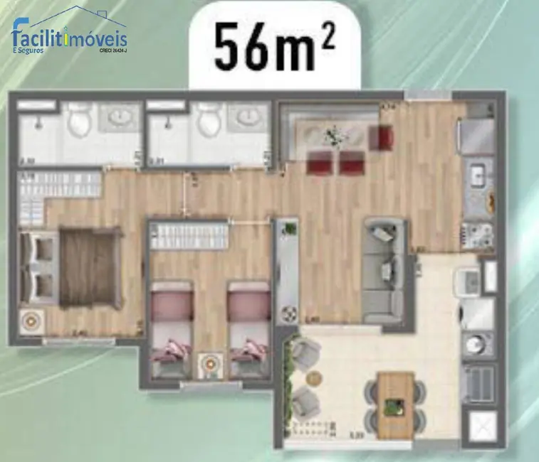 Foto 6 de Apartamento com 3 quartos à venda, 43m2 em Campestre, Santo Andre - SP