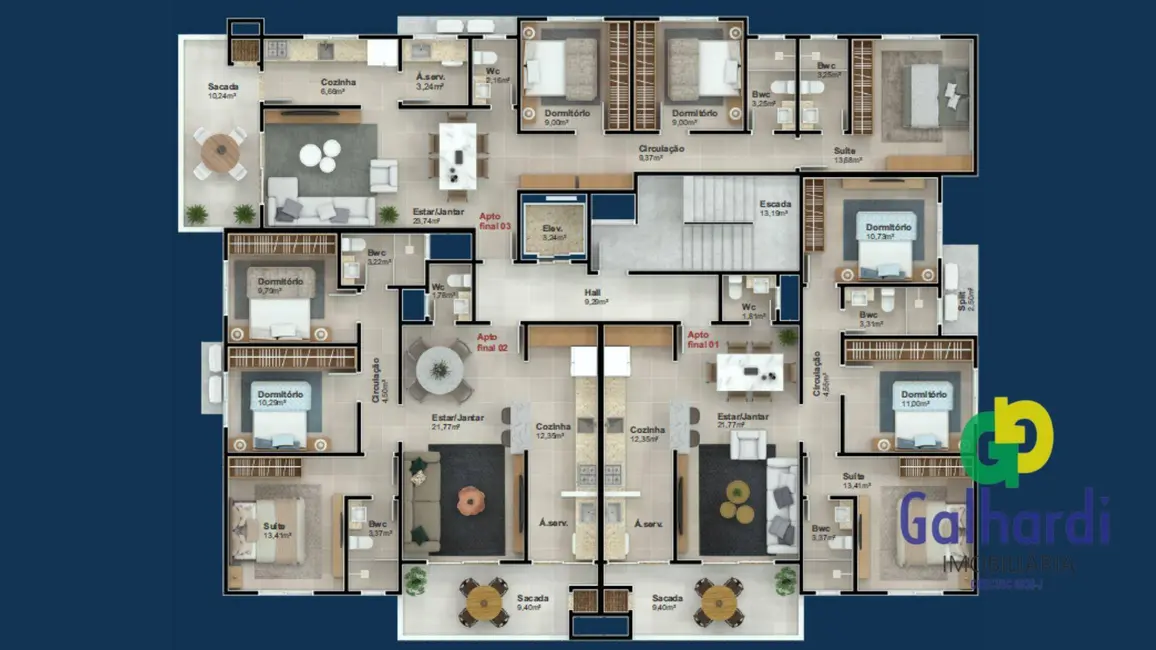 Foto 2 de Apartamento com 2 quartos à venda, 102m2 em Itapoa - SC