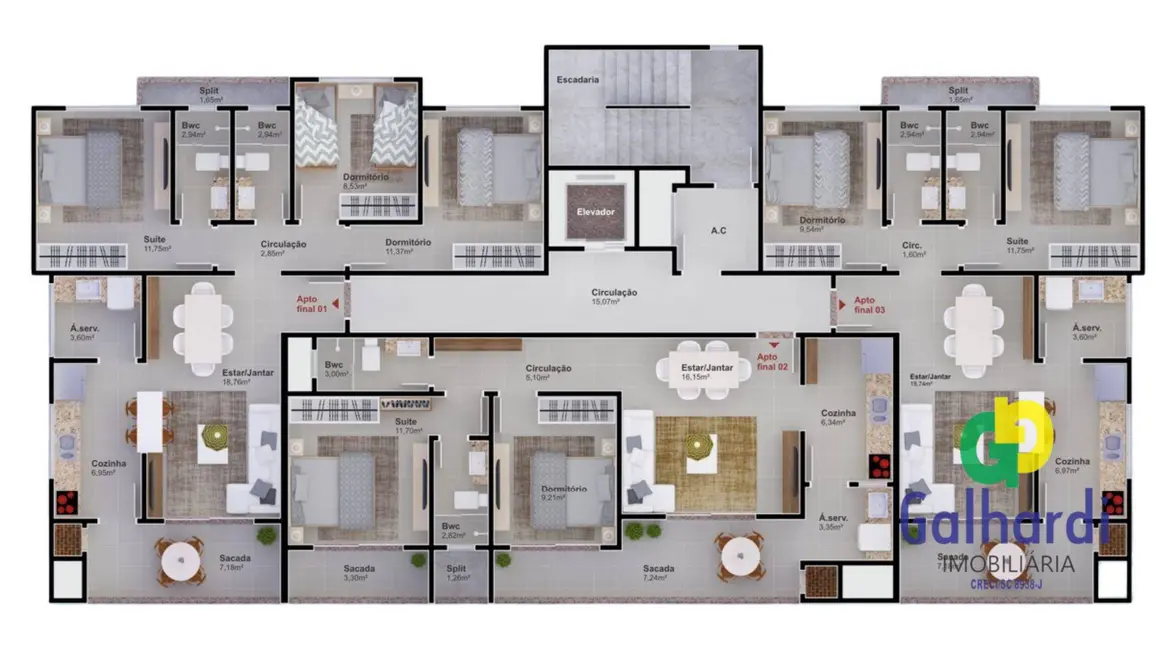 Apartamento com 2 quartos à venda, 96m2 em Itapoa - SC - imagem 2 Foto 2 de Apartamento com 2 quartos à venda, 96m2 em Itapoa - SC