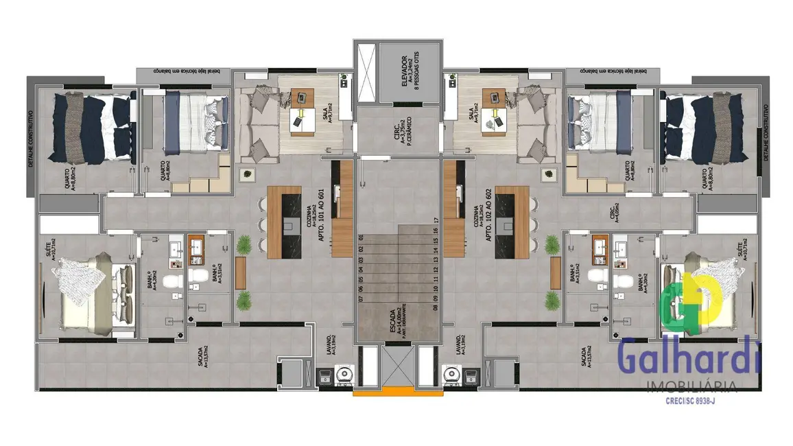 Foto 2 de Apartamento com 3 quartos à venda, 1603m2 em Itapoa - SC