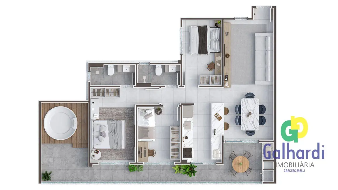 Foto 9 de Apartamento com 3 quartos à venda em Itapoa - SC