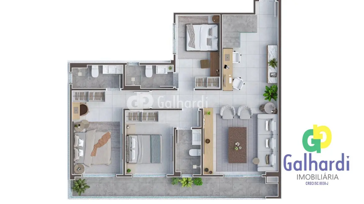 Foto 8 de Apartamento com 3 quartos à venda em Itapoa - SC