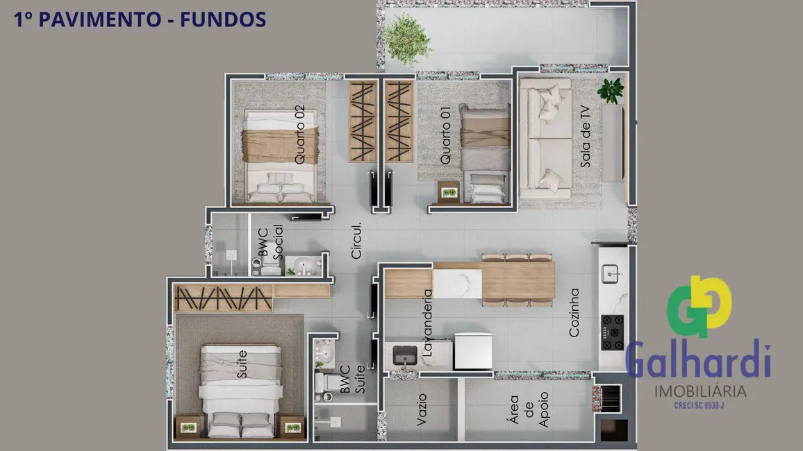 Foto 8 de Apartamento com 3 quartos à venda em Itapoa - SC
