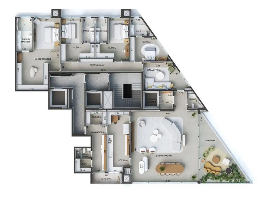 Foto 5 de Apartamento com 3 quartos à venda, 230m2 em Quilombo, Cuiaba - MT