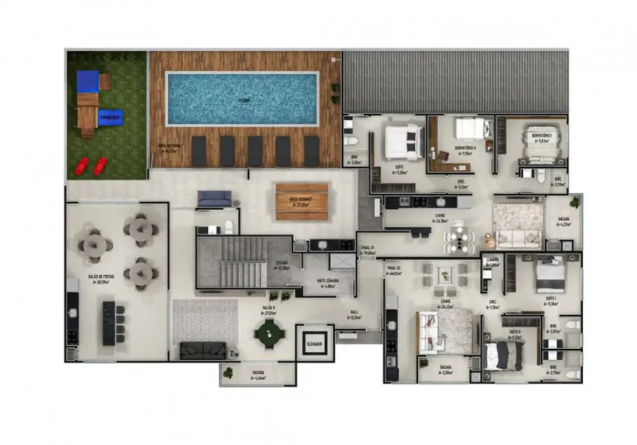 Foto 6 de Apartamento com 2 quartos à venda, 69m2 em Camboriu - SC