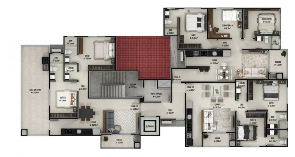 Foto 8 de Apartamento com 2 quartos à venda, 69m2 em Camboriu - SC