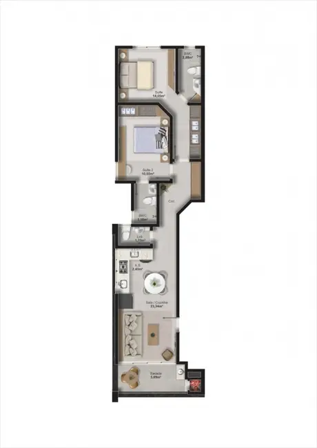 Foto 8 de Apartamento com 2 quartos à venda, 121m2 em Centro, Camboriu - SC