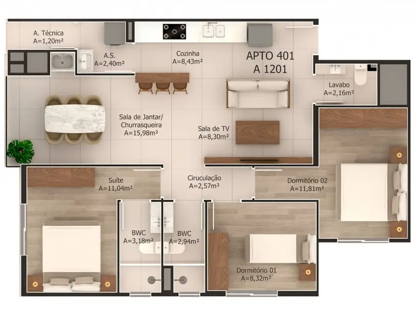 Foto 2 de Apartamento com 2 quartos à venda, 81m2 em São Francisco de Assis, Camboriu - SC