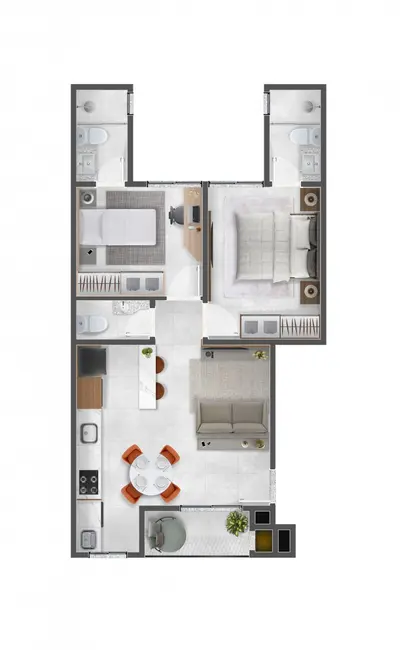 Foto 3 de Apartamento com 2 quartos à venda, 65m2 em Centro, Camboriu - SC