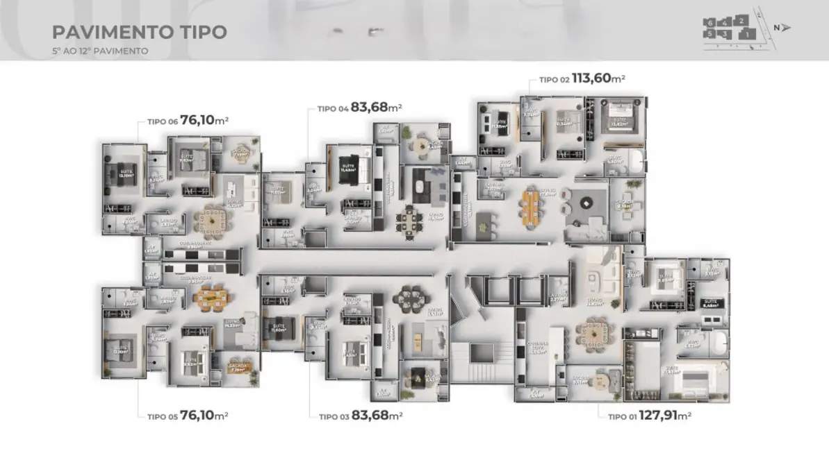 Apartamento com 2 quartos à venda, 76m2 em Centro, Camboriu - SC - imagem 4 Foto 4 de Apartamento com 2 quartos à venda, 76m2 em Centro, Camboriu - SC