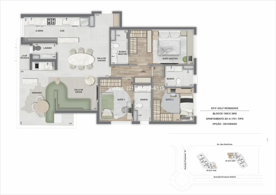 Foto 3 de Apartamento com 3 quartos à venda, 116m2 em Barra da Tijuca, Rio De Janeiro - RJ