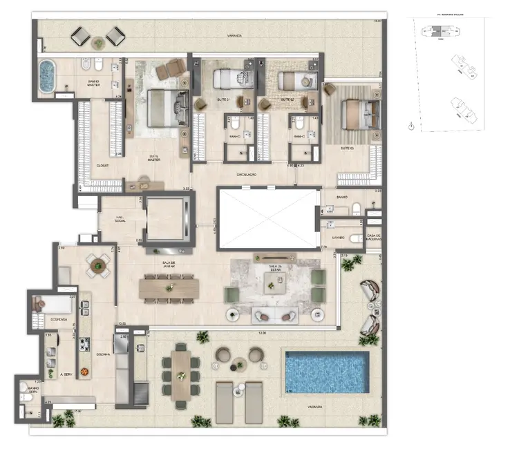 Foto 2 de Apartamento com 4 quartos à venda, 290m2 em Barra da Tijuca, Rio De Janeiro - RJ