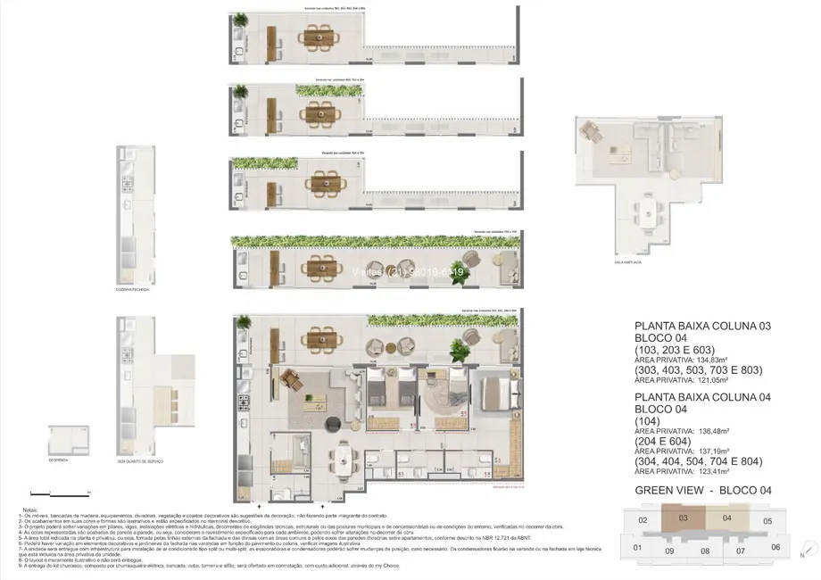 Apartamento com 3 quartos à venda, 121m2 em Barra da Tijuca, Rio De Janeiro - RJ - imagem 6 Foto 6 de Apartamento com 3 quartos à venda, 121m2 em Barra da Tijuca, Rio De Janeiro - RJ