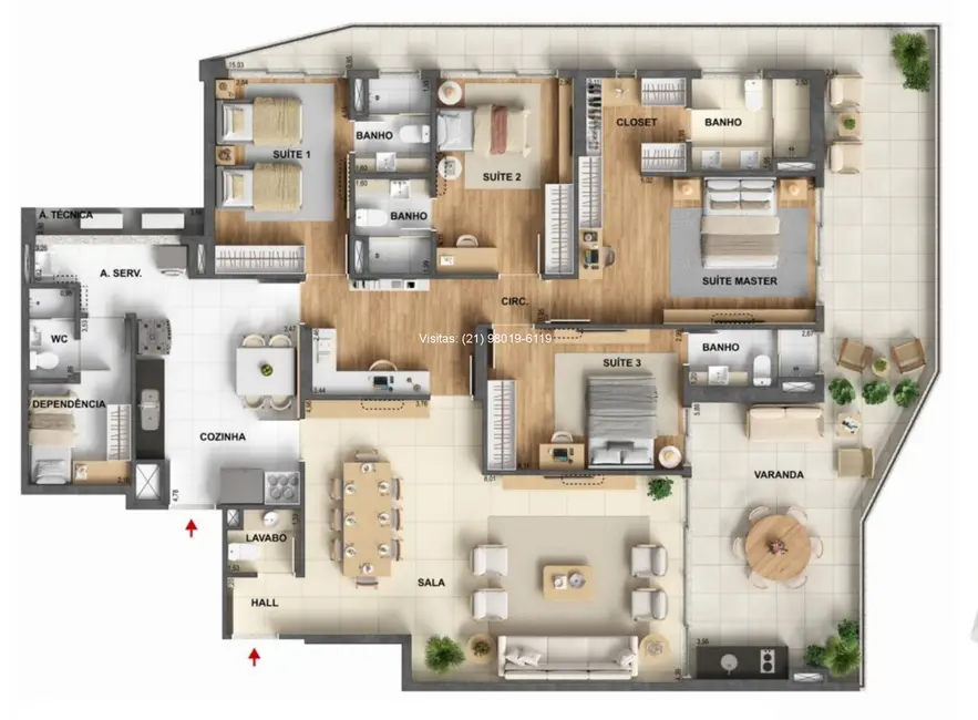 Apartamento com 4 quartos à venda, 227m2 em Rio De Janeiro - RJ - imagem 2 Foto 2 de Apartamento com 4 quartos à venda, 227m2 em Rio De Janeiro - RJ