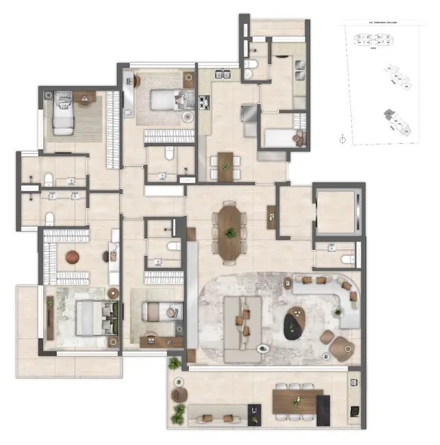 Foto 2 de Apartamento com 4 quartos à venda, 220m2 em Barra da Tijuca, Rio De Janeiro - RJ