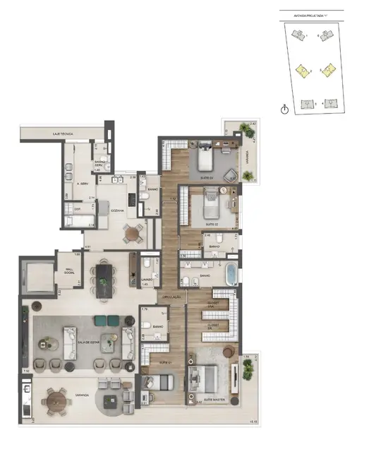 Foto 1 de Apartamento com 4 quartos à venda, 268m2 em Barra da Tijuca, Rio De Janeiro - RJ