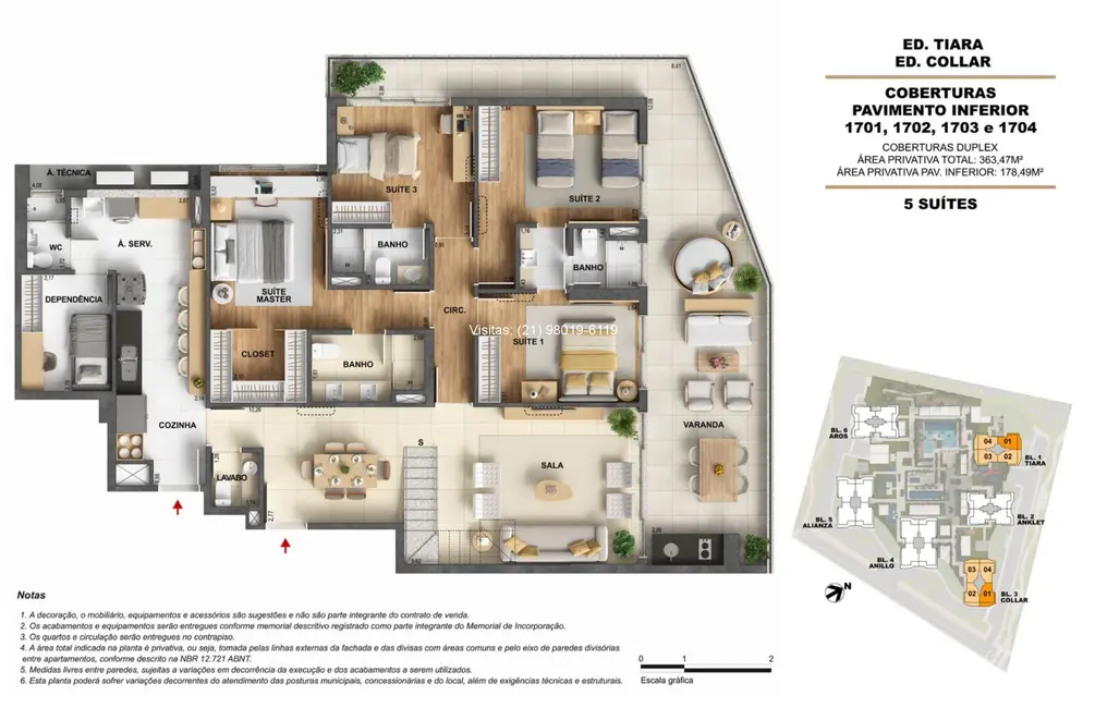 Foto 3 de Apartamento com 5 quartos à venda, 363m2 em Rio De Janeiro - RJ