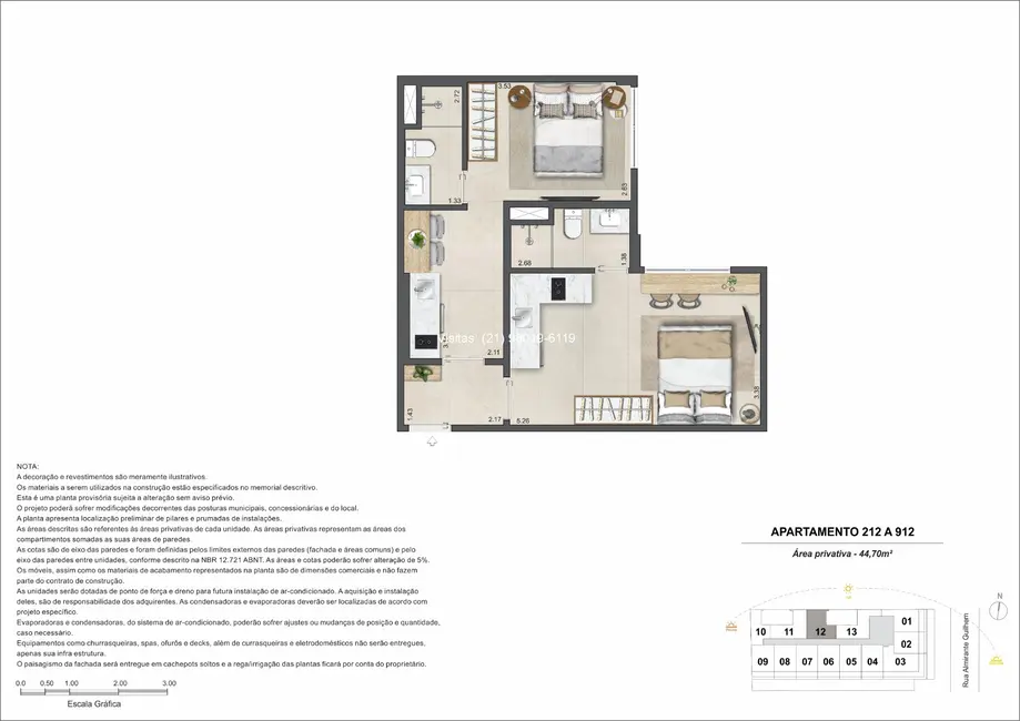 Foto 4 de Apartamento com 2 quartos à venda, 45m2 em Leblon, Rio De Janeiro - RJ