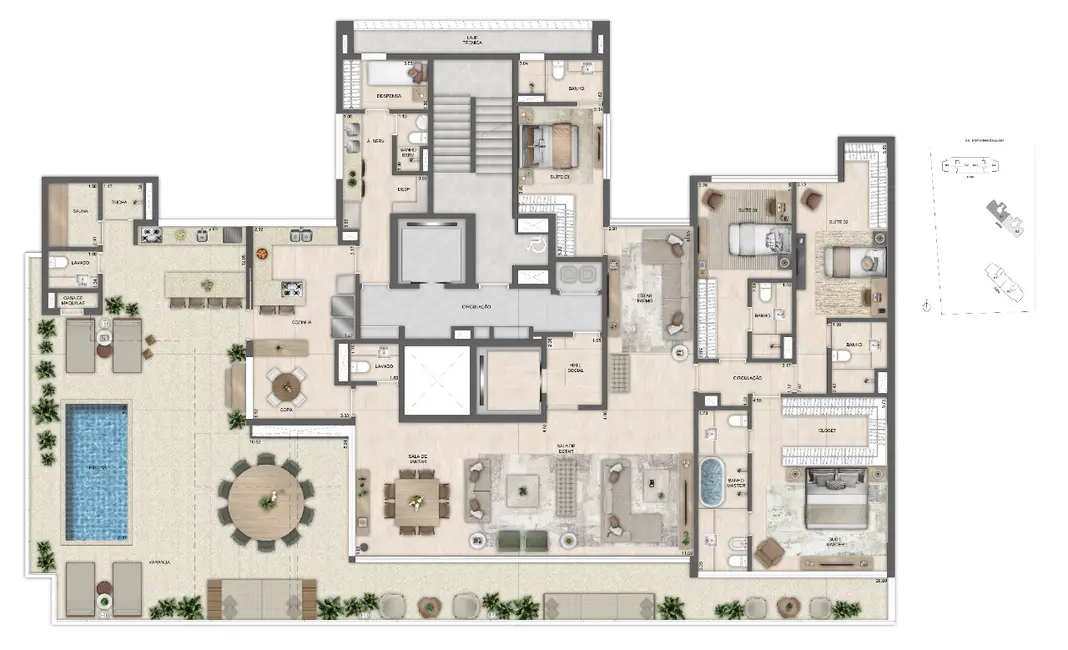 Foto 3 de Apartamento com 4 quartos à venda, 376m2 em Barra da Tijuca, Rio De Janeiro - RJ