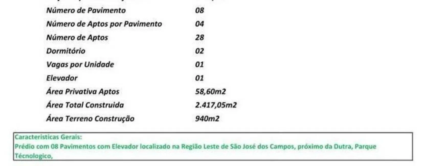 Foto 2 de Apartamento com 2 quartos à venda, 59m2 em Sao Jose Dos Campos - SP