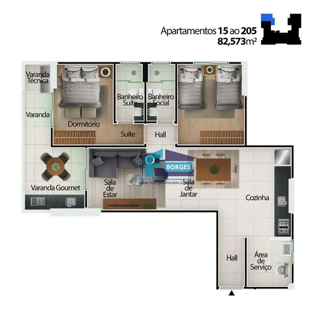 Apartamento com 2 quartos à venda, 82m2 em Centro, Mongagua - SP - imagem 4 Foto 4 de Apartamento com 2 quartos à venda, 82m2 em Centro, Mongagua - SP