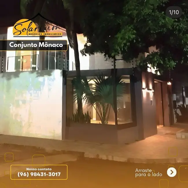 Foto 1 de Casa de Condomínio com 3 quartos à venda, 200m2 em Jardim Marco Zero, Macapa - AP