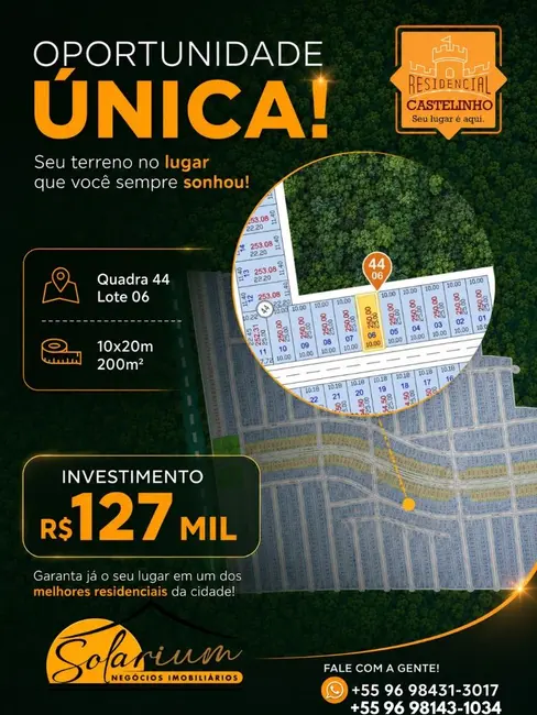 Foto 1 de Terreno / Lote à venda, 200m2 em Macapa - AP