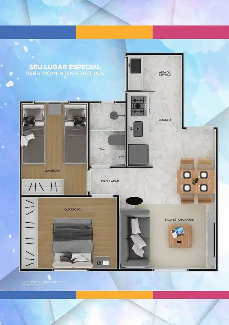 Apartamento com 2 quartos à venda em Papagaio, Feira De Santana - BA - imagem 4 Foto 4 de Apartamento com 2 quartos à venda em Papagaio, Feira De Santana - BA