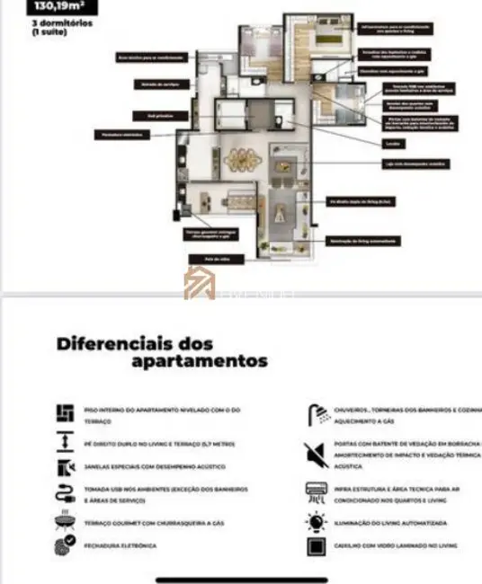 Apartamento com 3 quartos à venda, 130m2 em Sao Jose Dos Campos - SP - imagem 2 Foto 2 de Apartamento com 3 quartos à venda, 130m2 em Sao Jose Dos Campos - SP