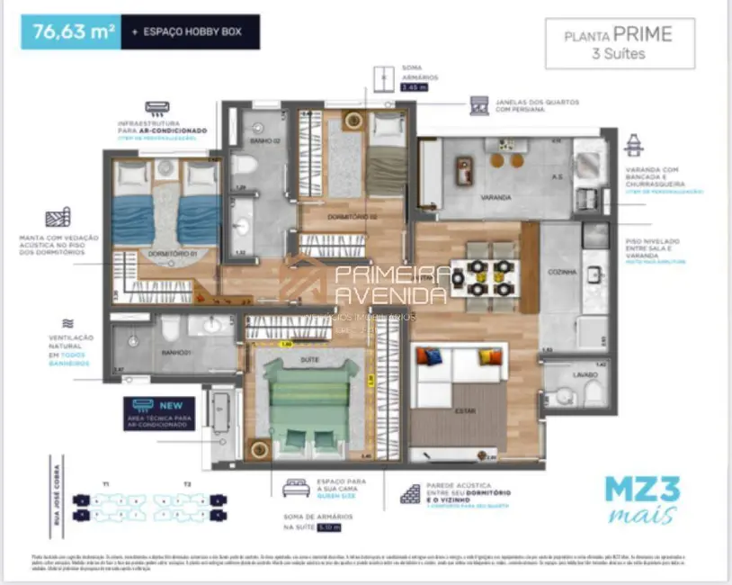 Foto 4 de Apartamento com 3 quartos à venda e para alugar, 73m2 em Sao Jose Dos Campos - SP