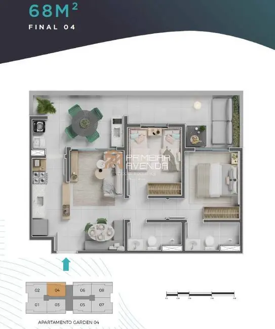 Foto 5 de Apartamento com 2 quartos à venda, 54m2 em Sao Jose Dos Campos - SP