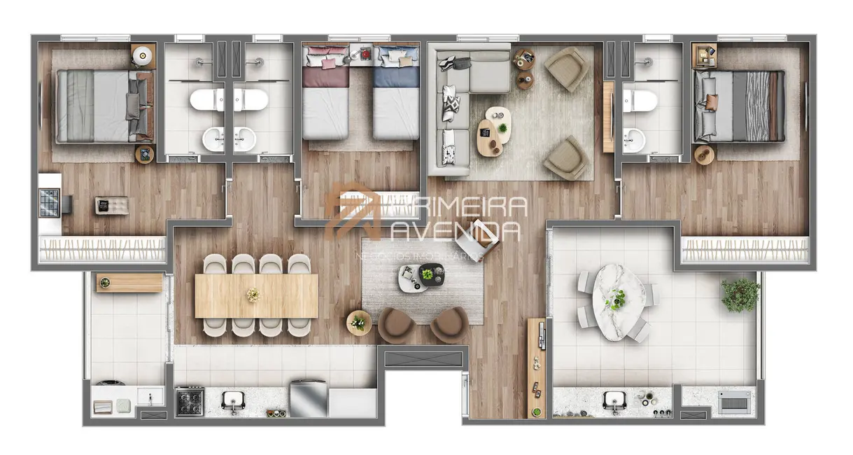Apartamento com 3 quartos à venda, 58m2 em Sao Jose Dos Campos - SP - imagem 6 Foto 6 de Apartamento com 3 quartos à venda, 58m2 em Sao Jose Dos Campos - SP