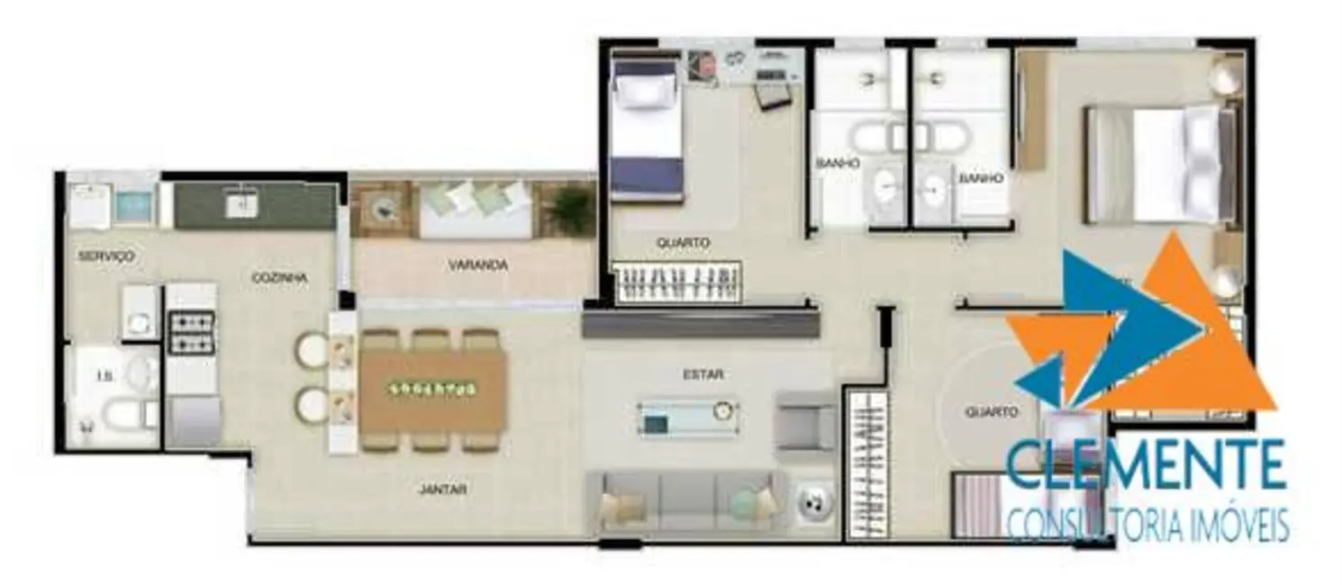 Foto 6 de Apartamento com 3 quartos à venda, 82m2 em Jaraguá, Belo Horizonte - MG