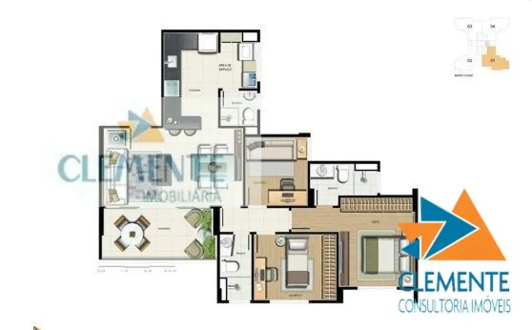 Apartamento com 3 quartos à venda, 84m2 em Lourdes, Belo Horizonte - MG - imagem 6 Foto 6 de Apartamento com 3 quartos à venda, 84m2 em Lourdes, Belo Horizonte - MG