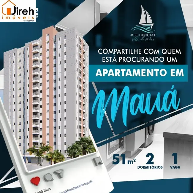 Foto 2 de Apartamento com 2 quartos à venda, 52m2 em Maua - SP