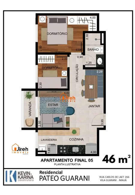 Foto 8 de Apartamento com 2 quartos à venda, 45m2 em Vila Guarani, Maua - SP