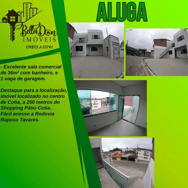 Sala Comercial com 2 quartos para alugar, 36m2 em Jardim Central, Cotia - SP - imagem 1 Foto 1 de Sala Comercial com 2 quartos para alugar, 36m2 em Jardim Central, Cotia - SP