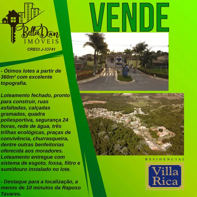 Foto 1 de Terreno / Lote à venda, 360m2 em Vargem Grande Paulista - SP