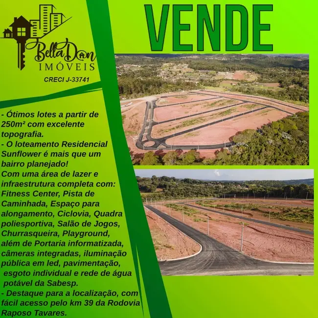 Foto 1 de Terreno / Lote à venda, 250m2 em Brotas(Caucaia do Alto), Cotia - SP