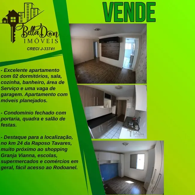 Foto 1 de Apartamento com 2 quartos à venda, 50m2 em Jardim da Glória, Cotia - SP