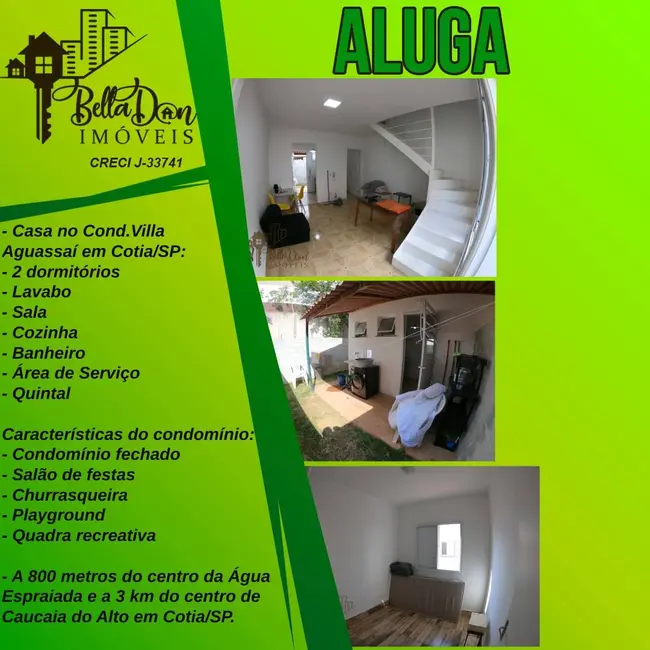 Foto 1 de Casa de Condomínio com 2 quartos para alugar, 49m2 em Água Espraiada (Caucaia do Alto), Cotia - SP