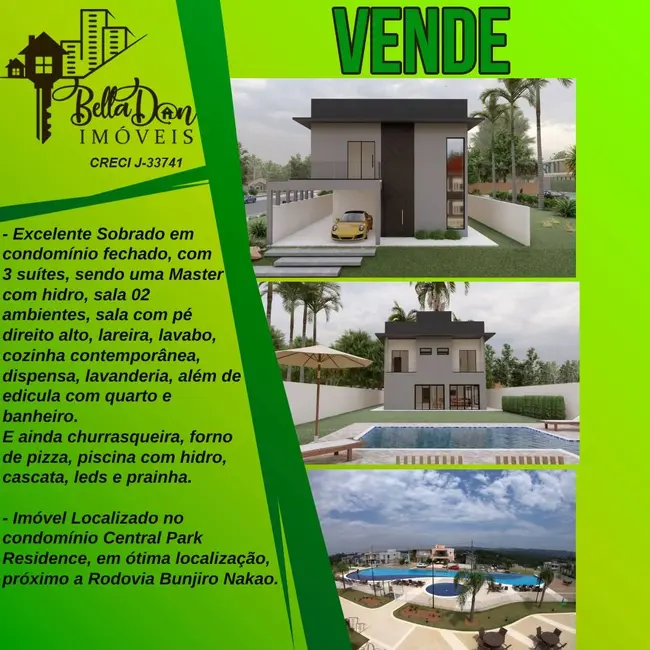 Foto 1 de Casa de Condomínio com 3 quartos à venda, 261m2 em Vargem Grande Paulista - SP